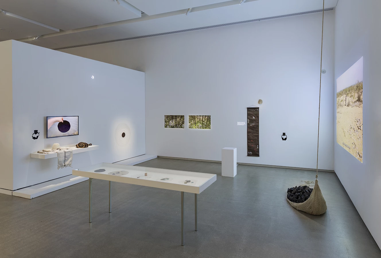 Pluriversity Weavers, installation view, The Soils Project, TarraWarra Museum of Art, 2023. Courtesy of the artists. Photo: Andrew Curtis