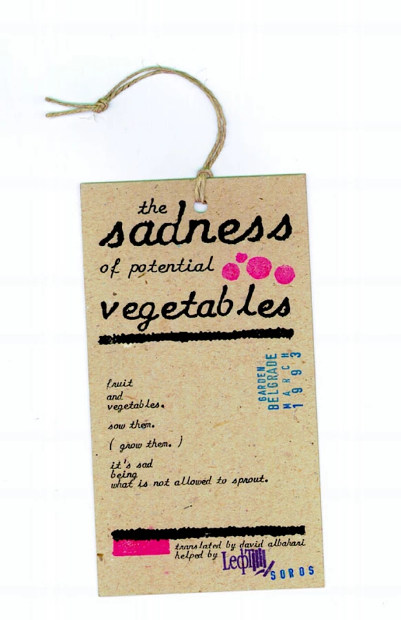 3 Seda Yildiz Sadness. A Set Of Poems Printed On Cardboards. 15 × 8,5cm, Screen Print, 1991 93